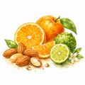 Amande, Orange, Bergamote